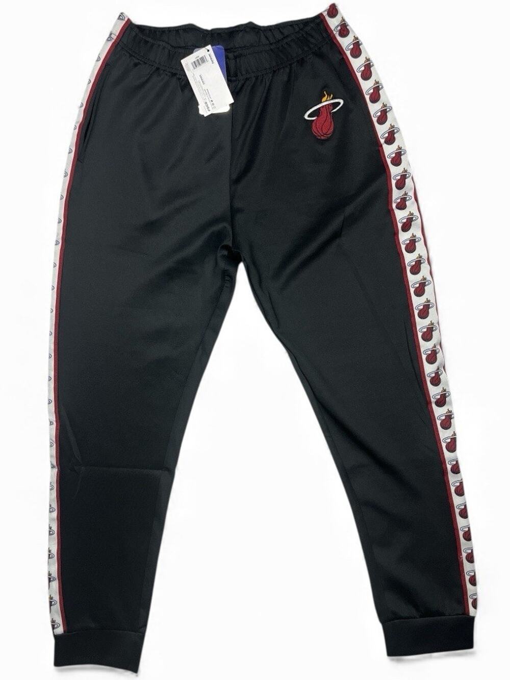 Miami Heat Men's NBA Team Color Stripe Logo Track Suit Pants/Size L